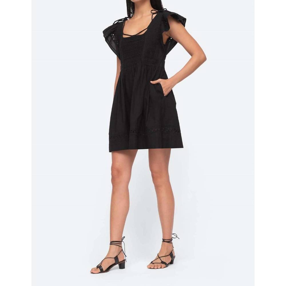 NEW SEA willa mini dress in black - Picture 2 of 4